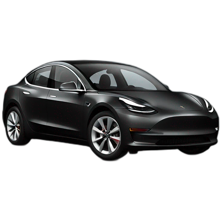 black tesla model 3 emoji