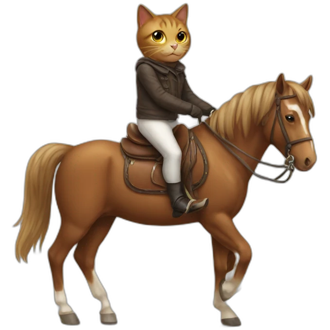 cat on the horse emoji