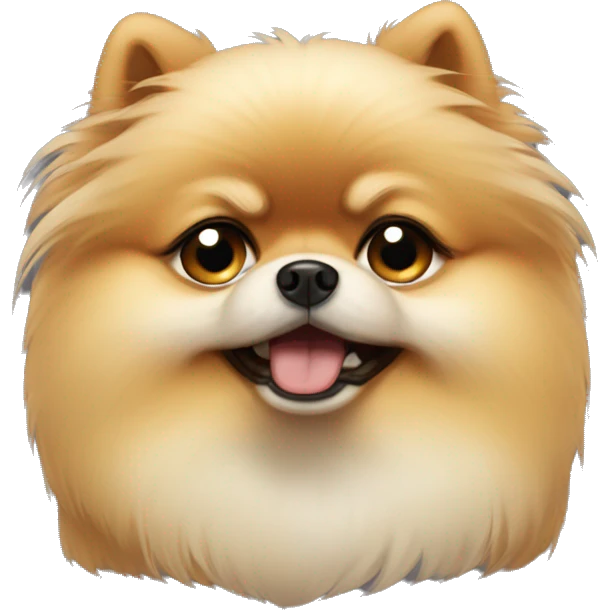 Sad pomeranian crying with tears in the face emoji