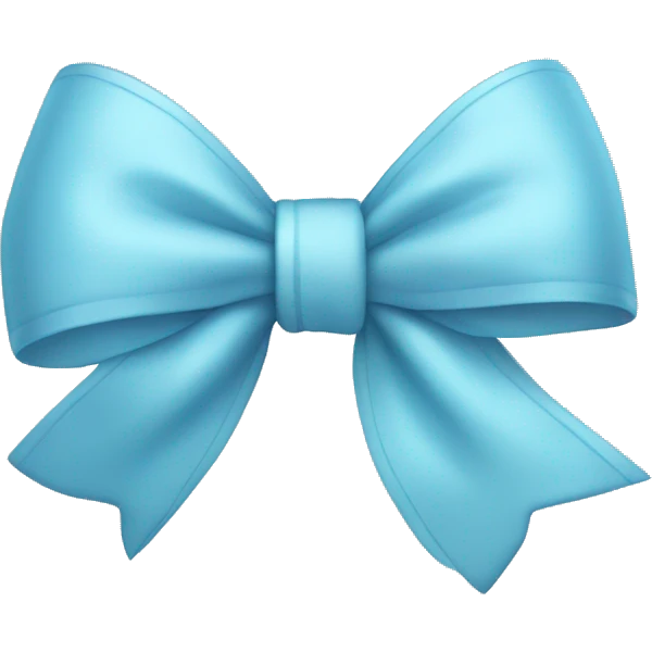 light blue bow emoji