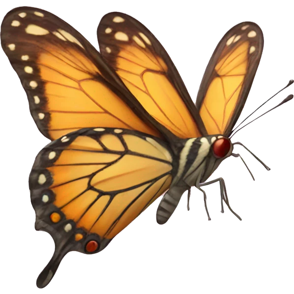 Butterfly blowing a kiss emoji