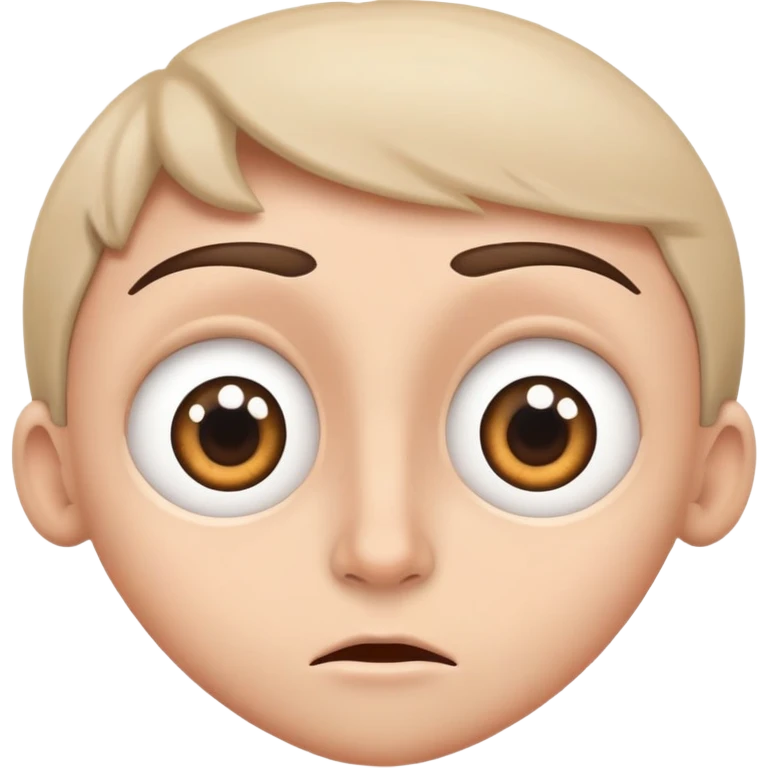 wide open curious eyes with raised eyebrows emoji