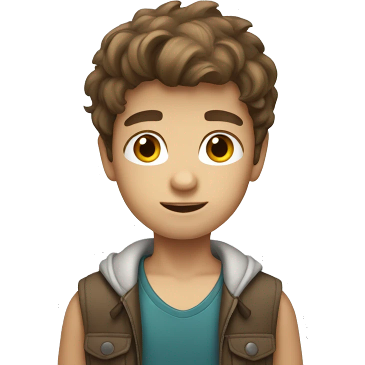 White brown haired boy from Australia  emoji