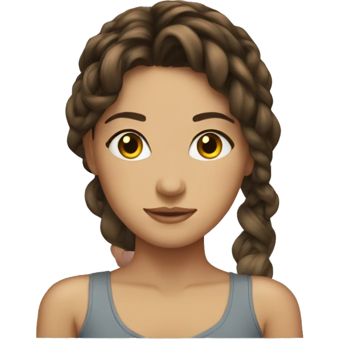 Brunette girl on twine emoji