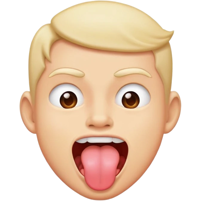 Tongue out flipping off  emoji