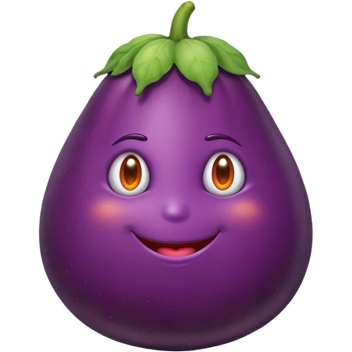 Eggplant sit in peach emoji