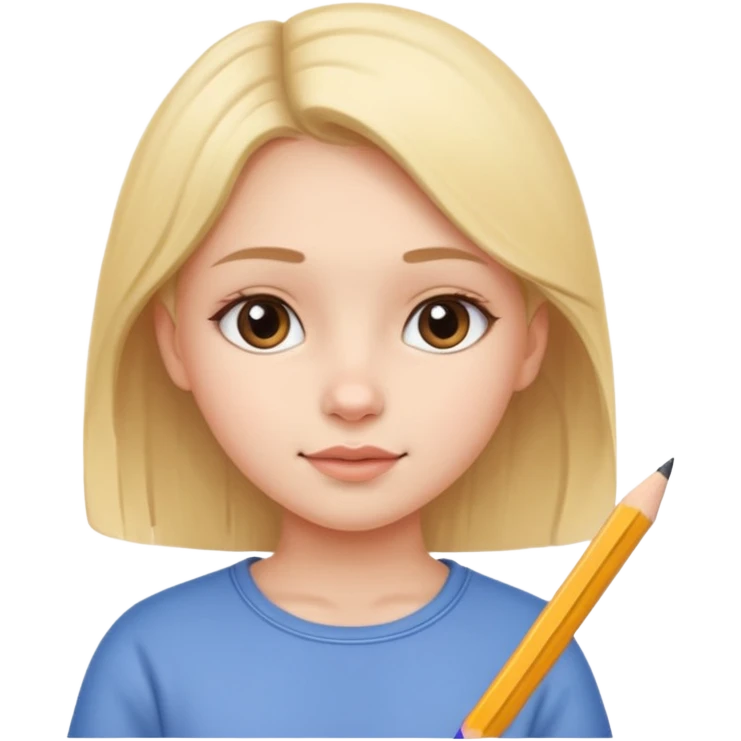 a girl who is drawing cute herself  emoji