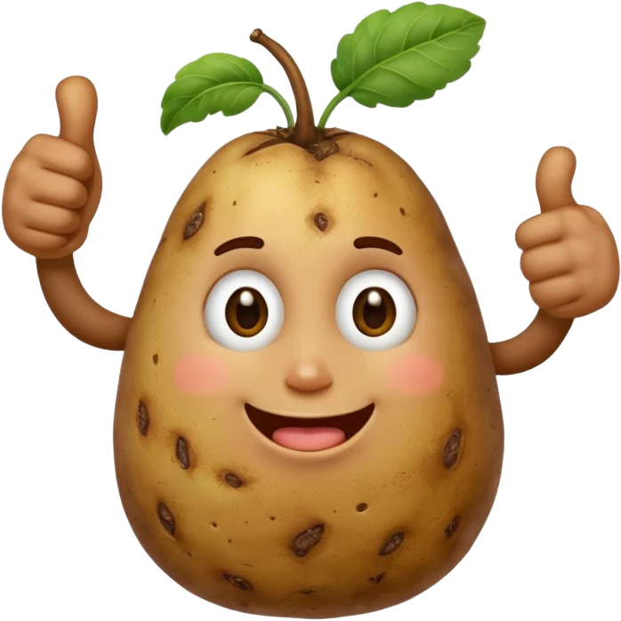 A Potato Doing a Thumbs up emoji