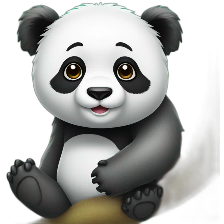 Panda sur un koala emoji