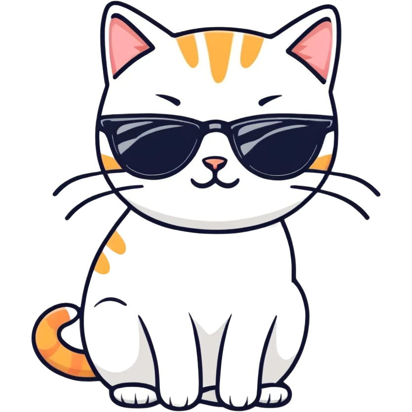 Cat with sunglasses emoji