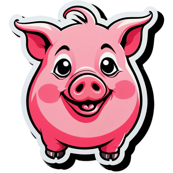 Funny looking pig emoji