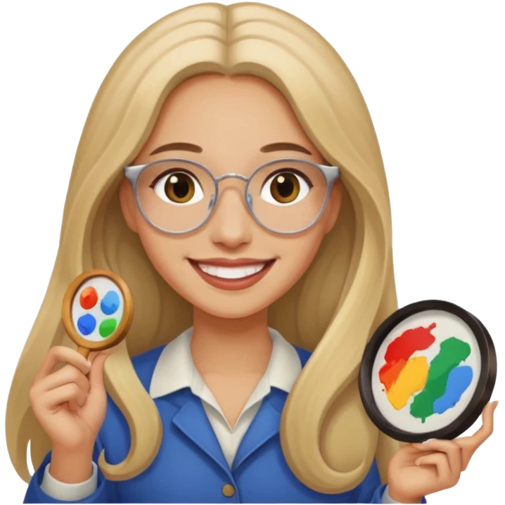 Painting women. smilling   Long hair,  lunette peinture emoji