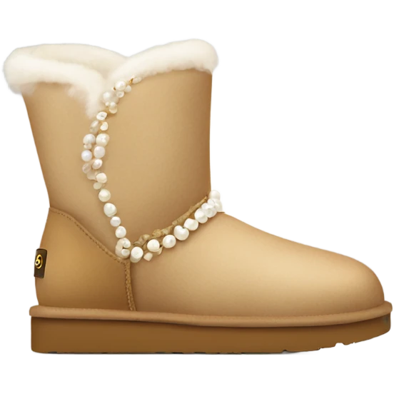 Ugg boots with pearls on them  emoji