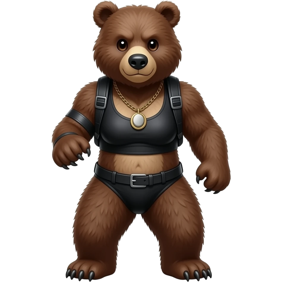 Thug girl bear robbing mask emoji