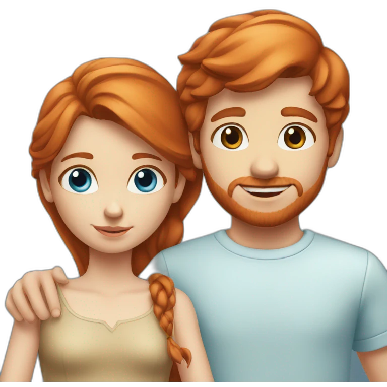 Redhead-blue-eyes-brother-and-sister emoji