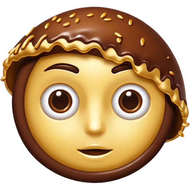 Une chocolatine qui rigole emoji