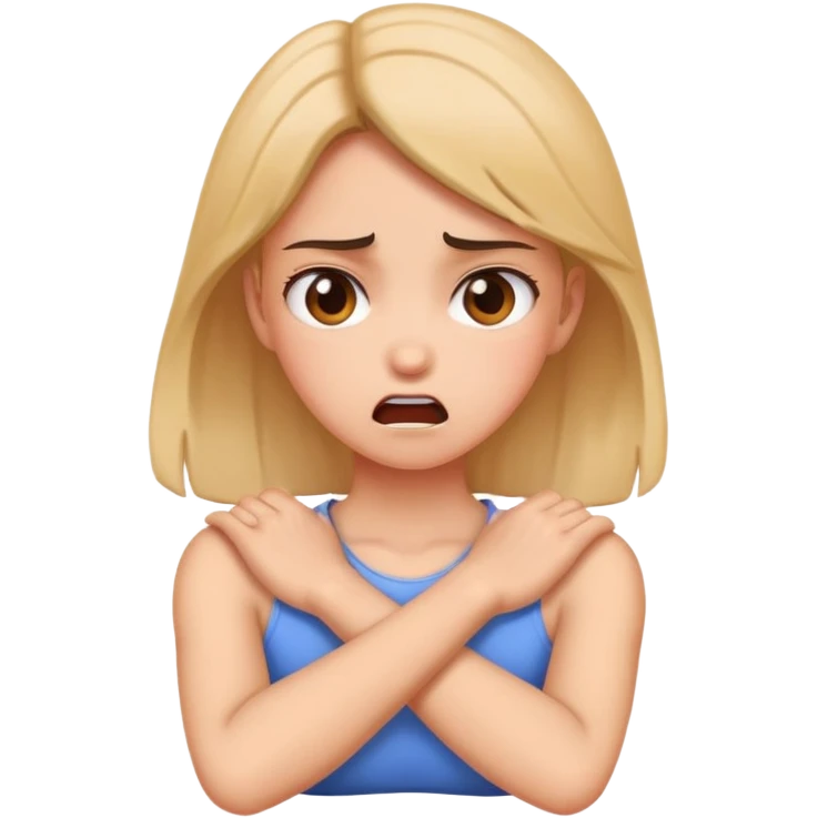 Girl holding neck angrily  emoji