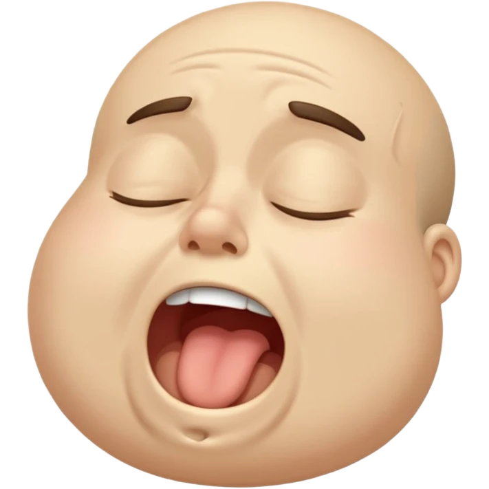 yawning sleepy character emoji