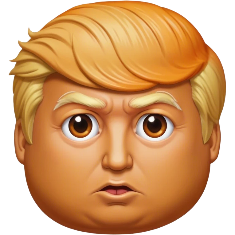 orange turd with Donald Trump’s hair and face on it emoji