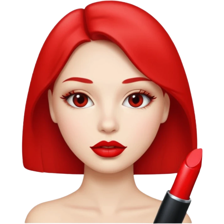 Girl with rad lips emoji