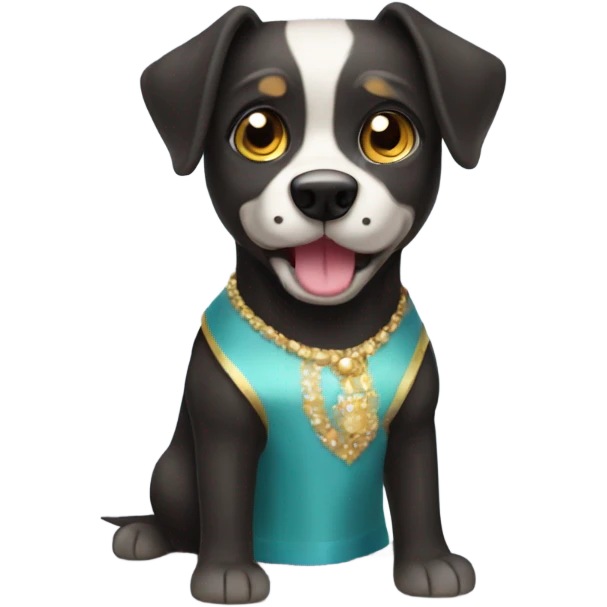 perro vestido de gala emoji