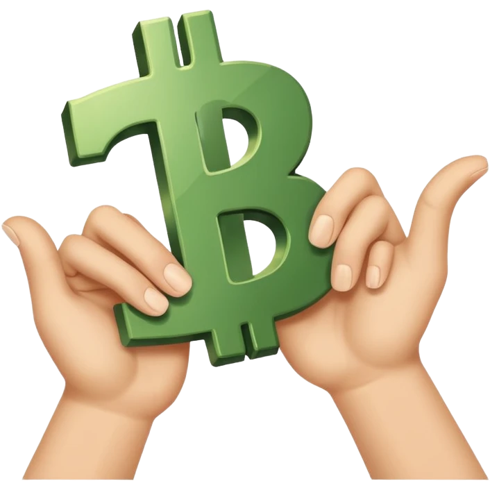 hand holding dollar sign emoji