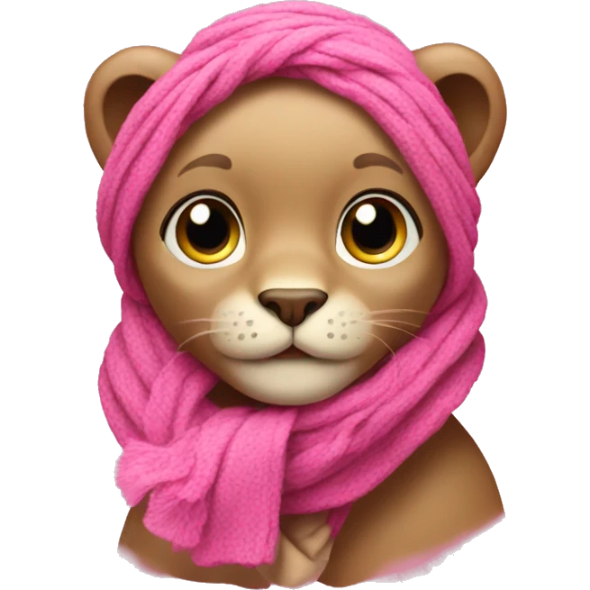 pinkpanter with scarf emoji