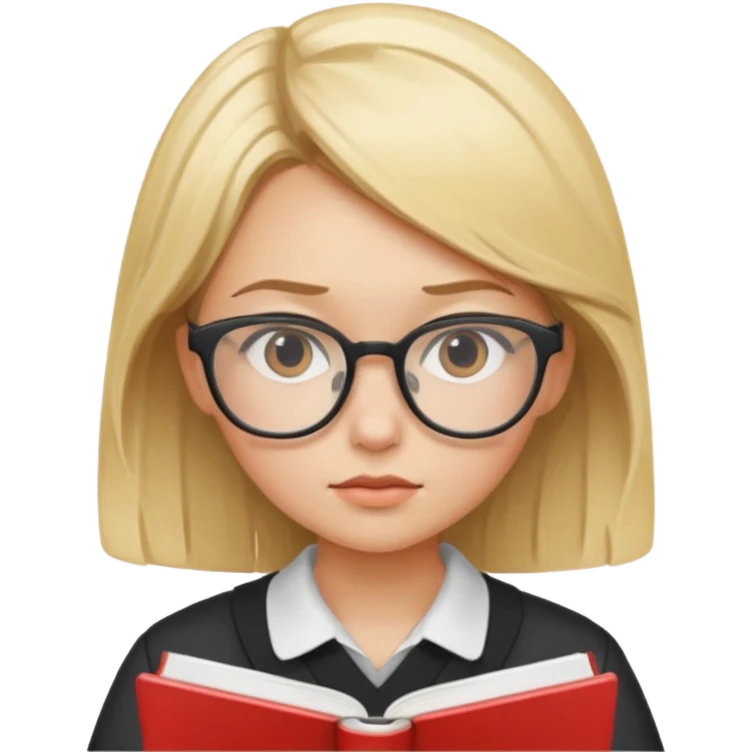 blondy girl with glasses learn analytics emoji