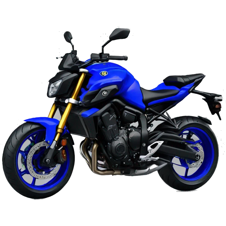 moto yamaha MT07 bleu emoji
