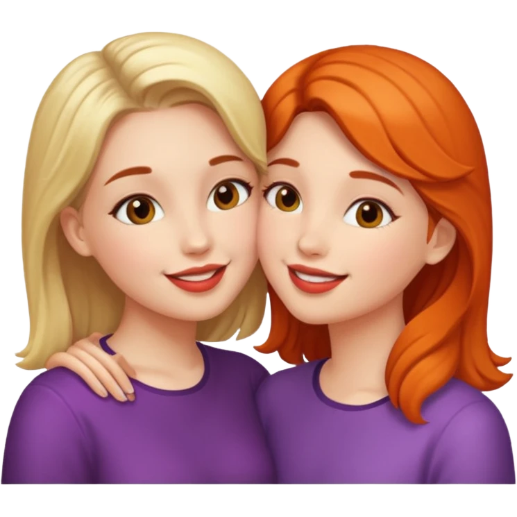 2 naked girls kissing emoji