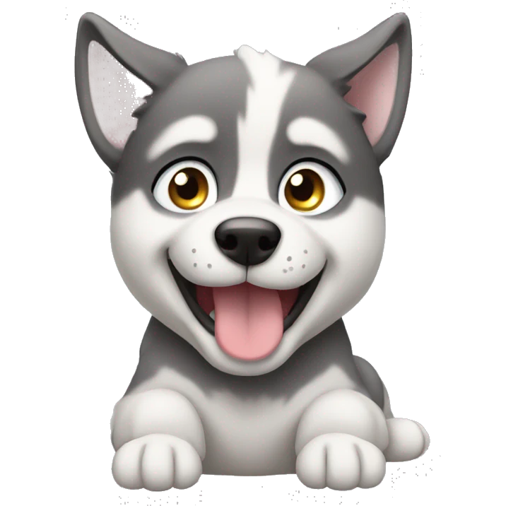 Husky puppy emoji