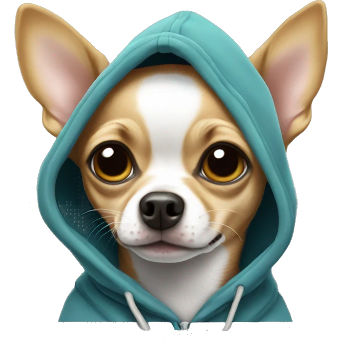 Chihuahua wears hoodie  emoji