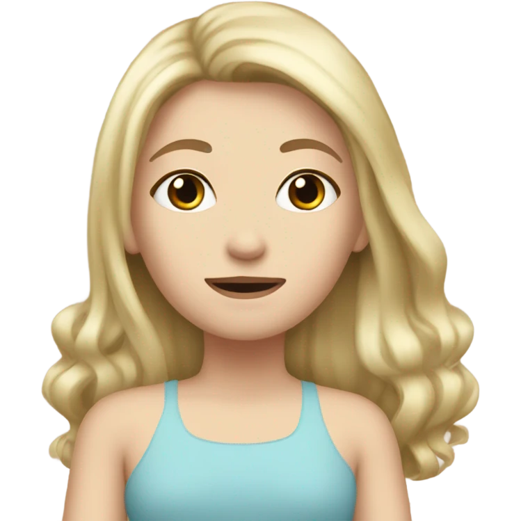 White mom blonde hair daughter brown with brown hair sleepover emoji