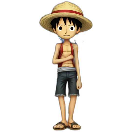 Luffy's leg is on the Israeli flag emoji