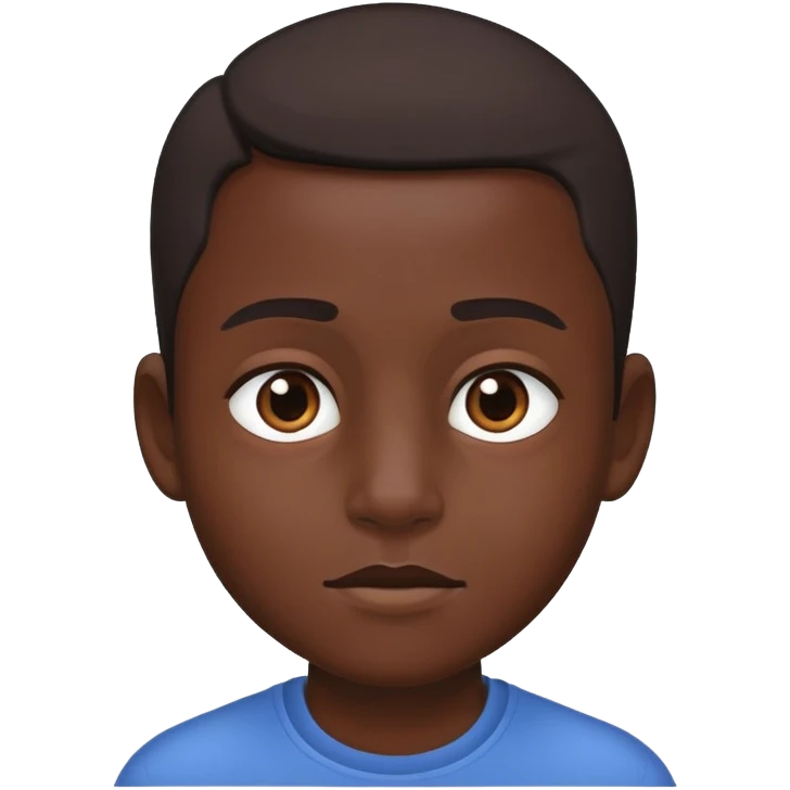 dark-skinned boy portrait close-up emoji