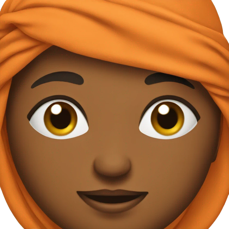 Person wearing turban orange emoji