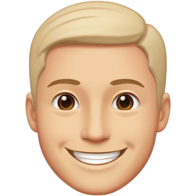 man smile, side view 30 degree emoji