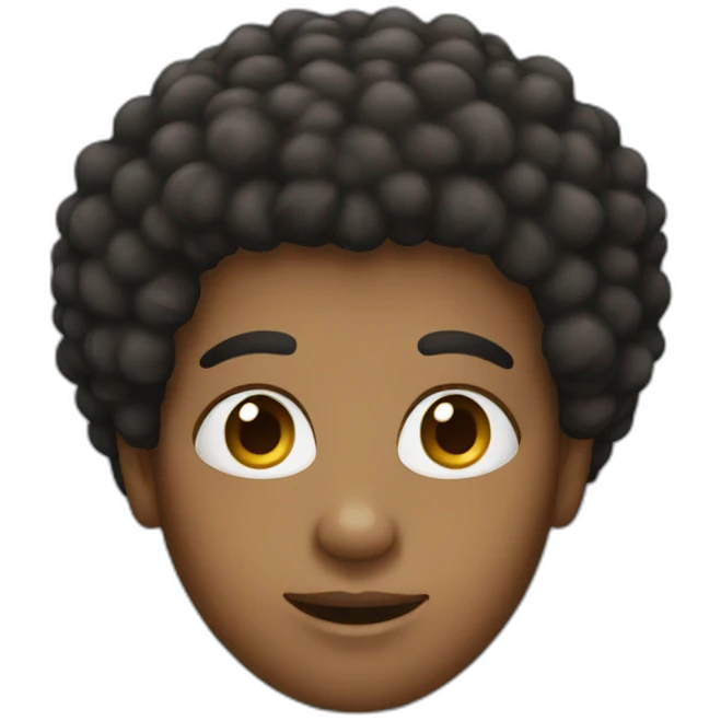 afro hair emoji