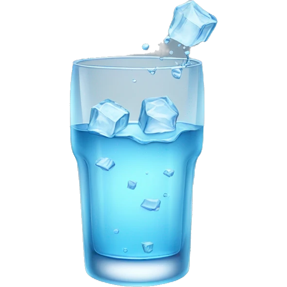 Glass of water with ice emoji
