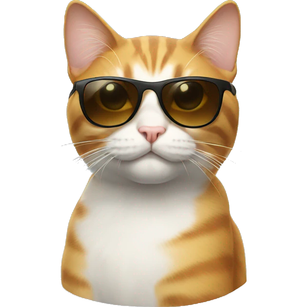 Cat with sunglasses emoji