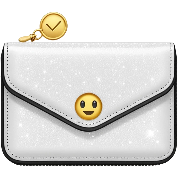 glitter white wallet emoji