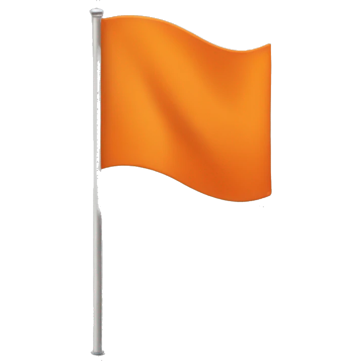 Orange flag with on symbol emoji