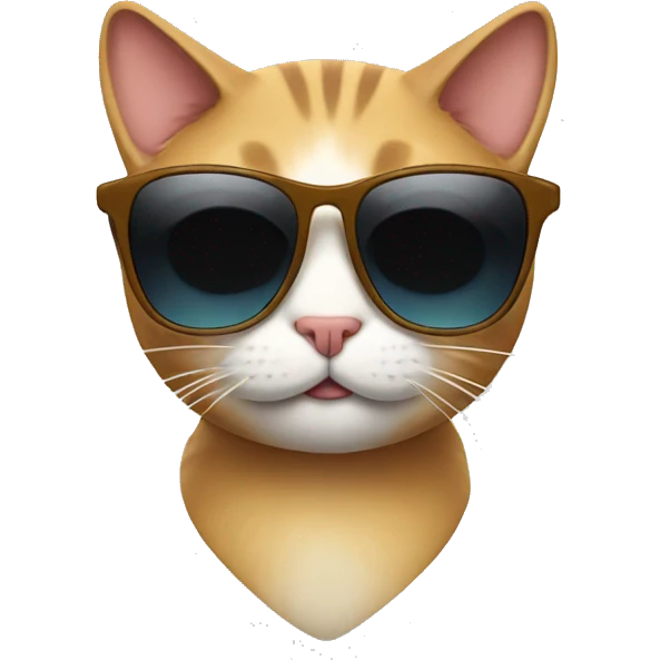 Cat with sunglasses emoji