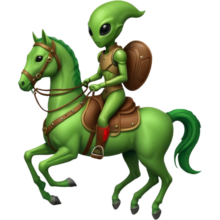 Alien on horse. emoji