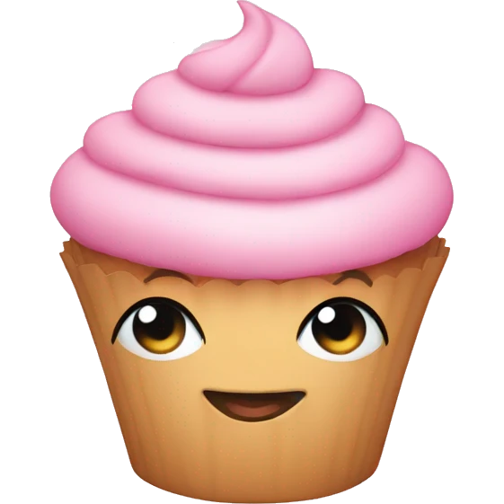 Baby pink cupcake emoji