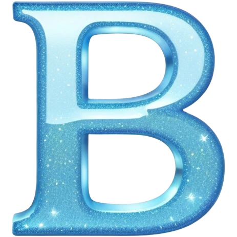sparkle light blue letter b emoji