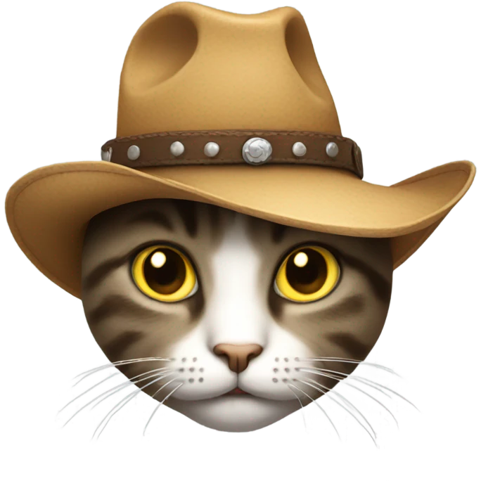 Cat with a cowboy hat emoji