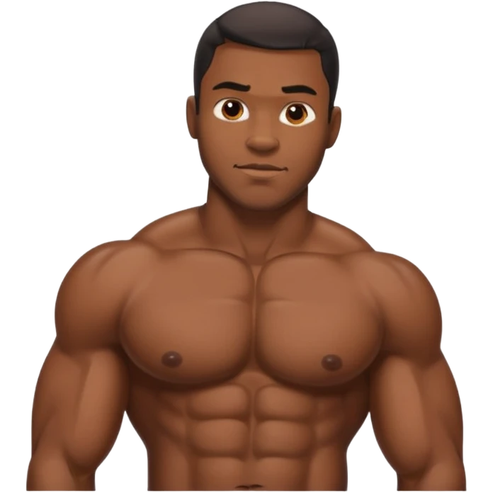 Giant big booty black oily man  emoji