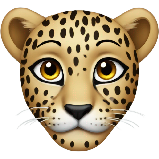 Leopard with tears emoji