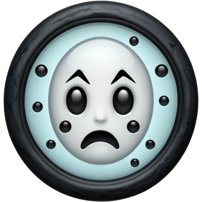 Haunted Mirror with some black dots on it  emoji